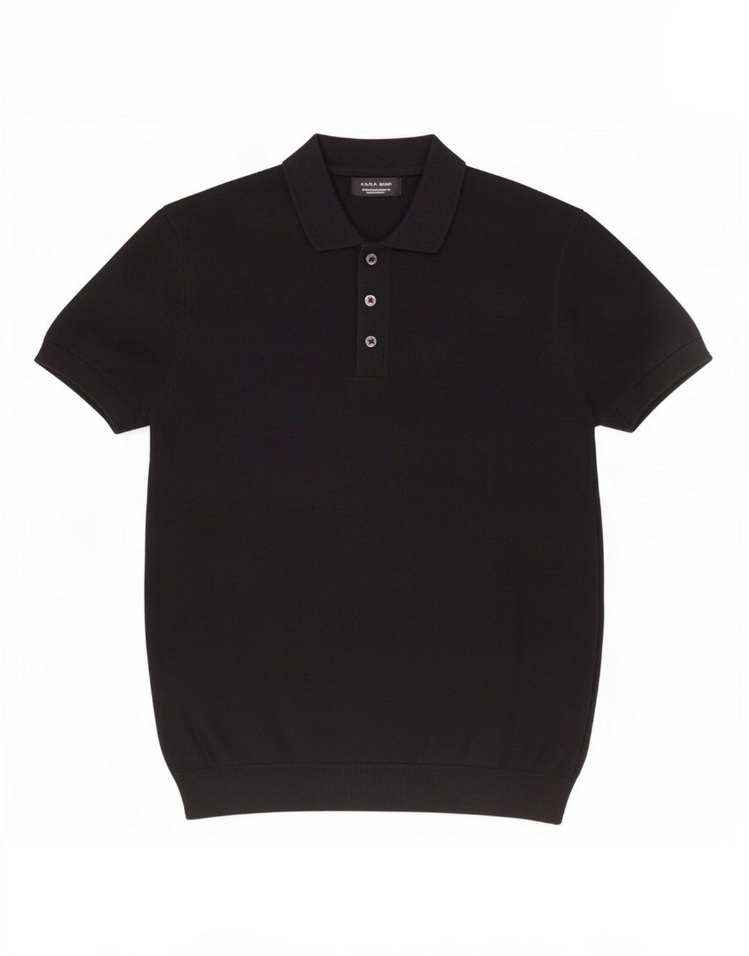 Zara Hombre Polo Mediano Viscosa Negro