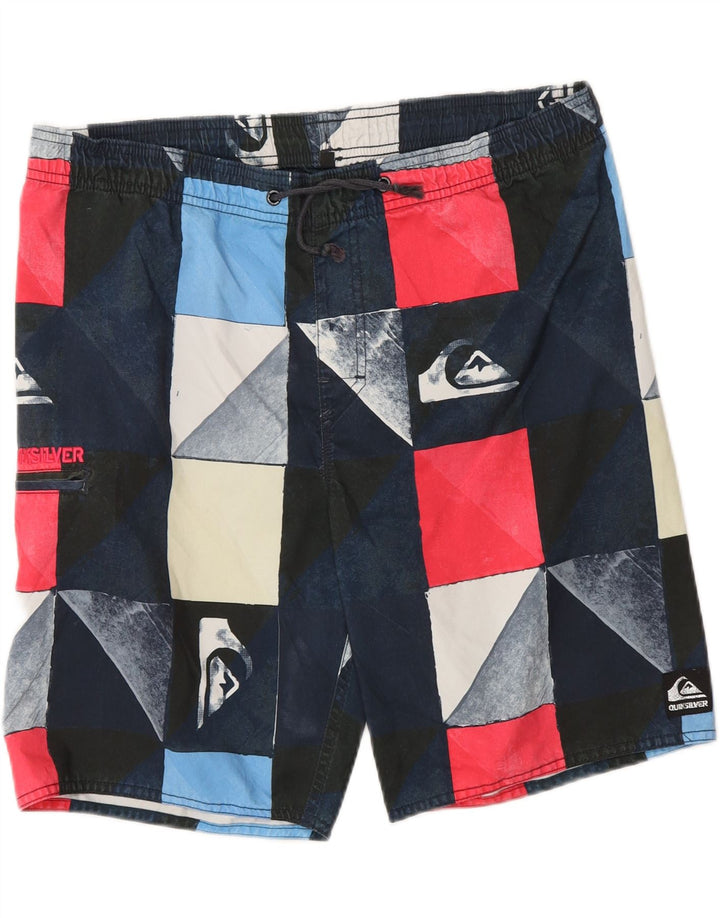 QUIKSILVER Bañador para Hombre con Estampado Gráfico, Mediano, Multicolor, Geométrico