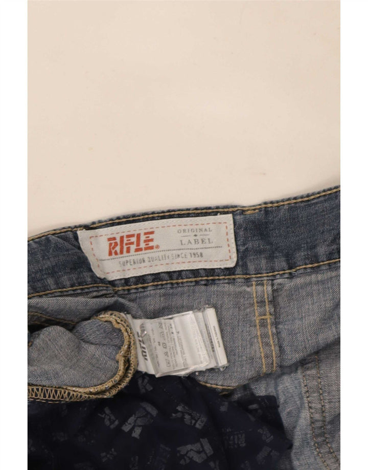 Rifle Jeans rectos para hombre IT 48 Medium W34 L34 Algodón azul