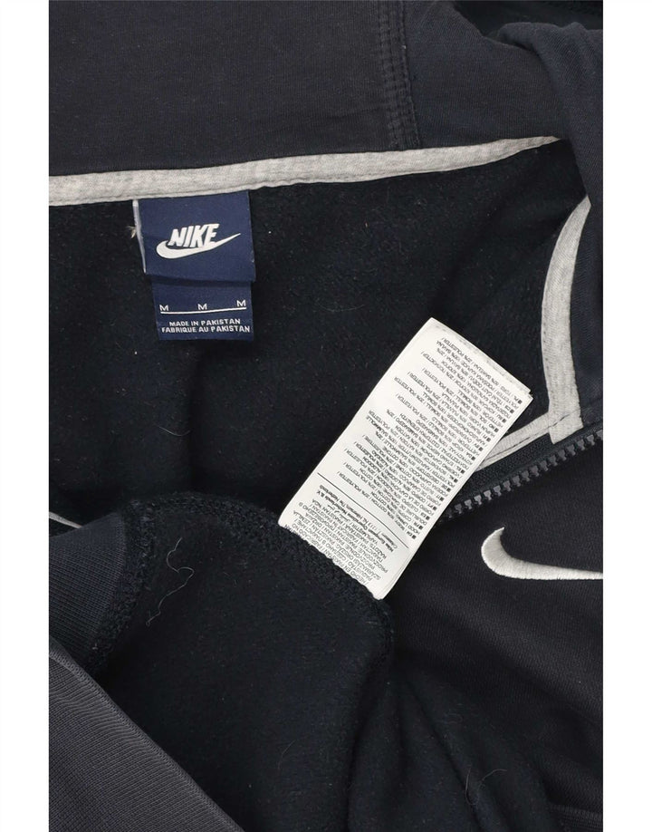Nike - Sudadera con capucha y cremallera para hombre, algodón, color azul marino mediano