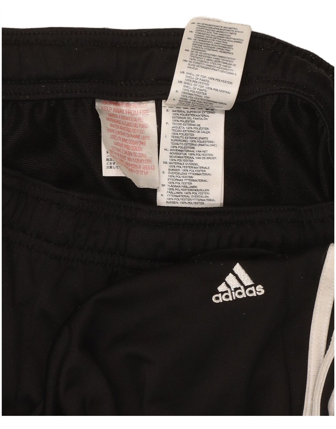 ADIDAS Pantalones de chándal para mujer Joggers UK 10 Small Black Poliéster