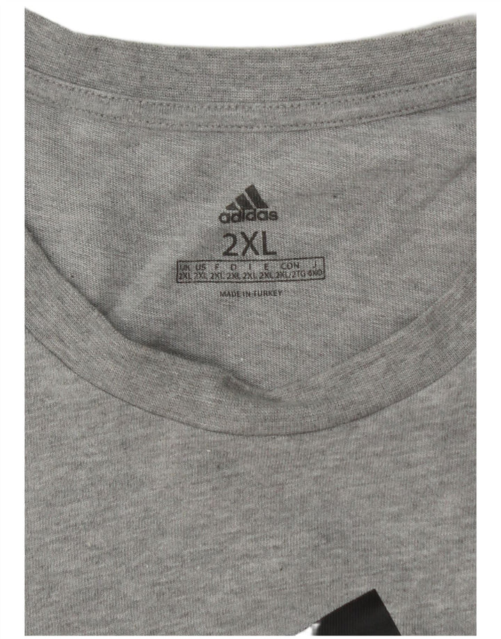 ADIDAS Camiseta gráfica para hombre Top 2XL Gris