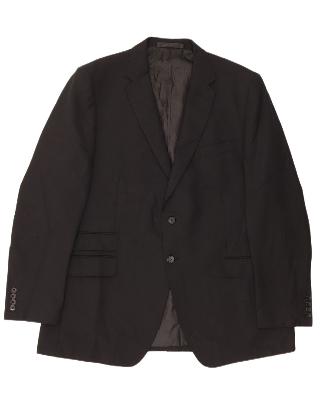 Marks & Spencer Chaqueta tipo blazer de 2 botones para hombre Talla 46 XL Poliéster negro