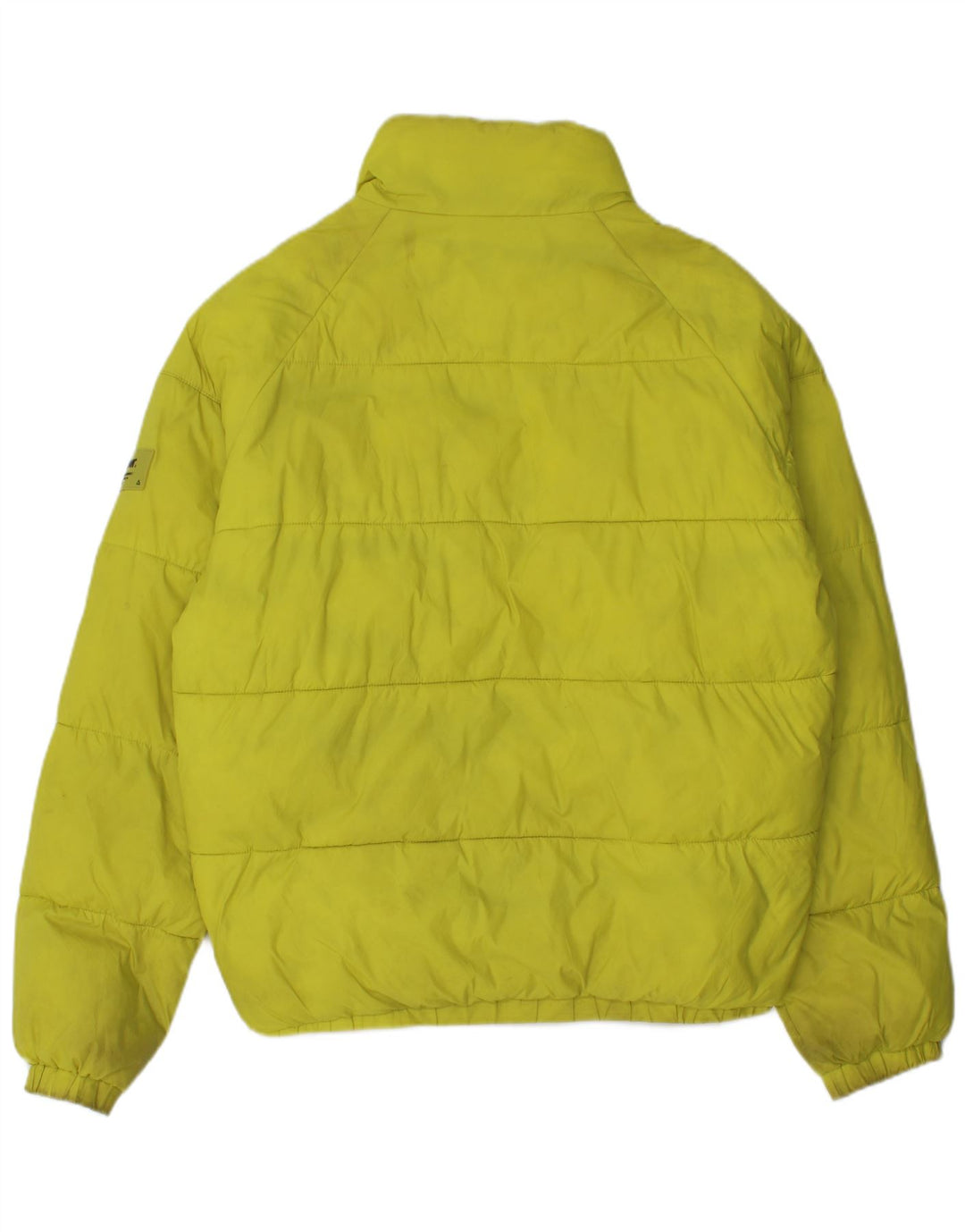Zara Chaqueta acolchada holgada para hombre UK 36 Small Poliéster amarillo