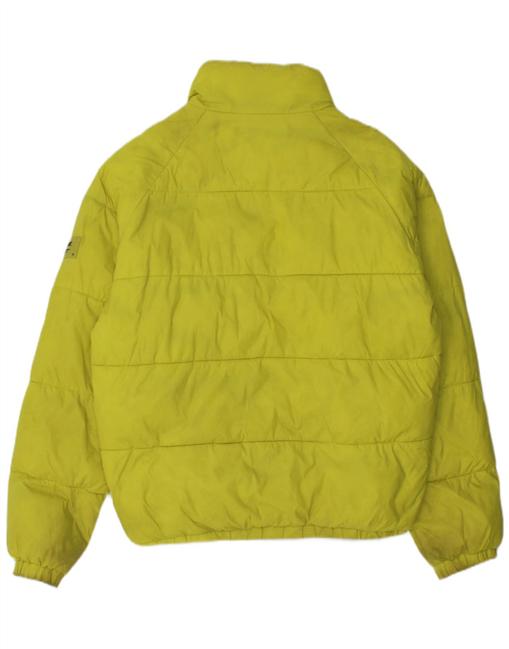 Zara Chaqueta acolchada holgada para hombre UK 36 Small Poliéster amarillo