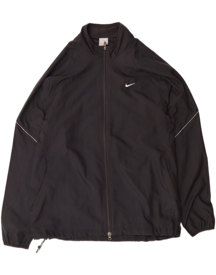 NIKE Chaqueta impermeable para hombre UK 42/44 Grande Poliéster negro
