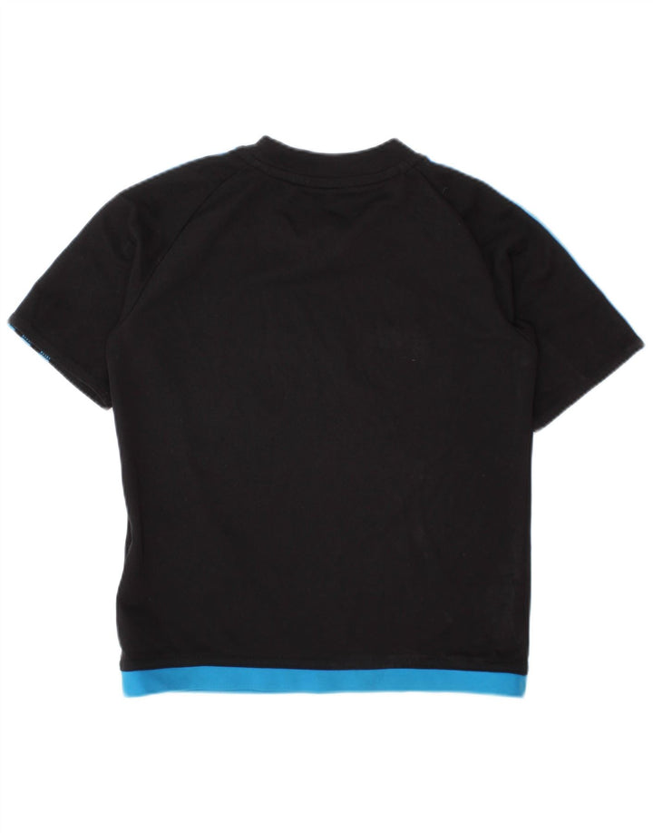 ADIDAS Boys Climalite T-Shirt Top 4-5 Years Black Colourblock Polyester