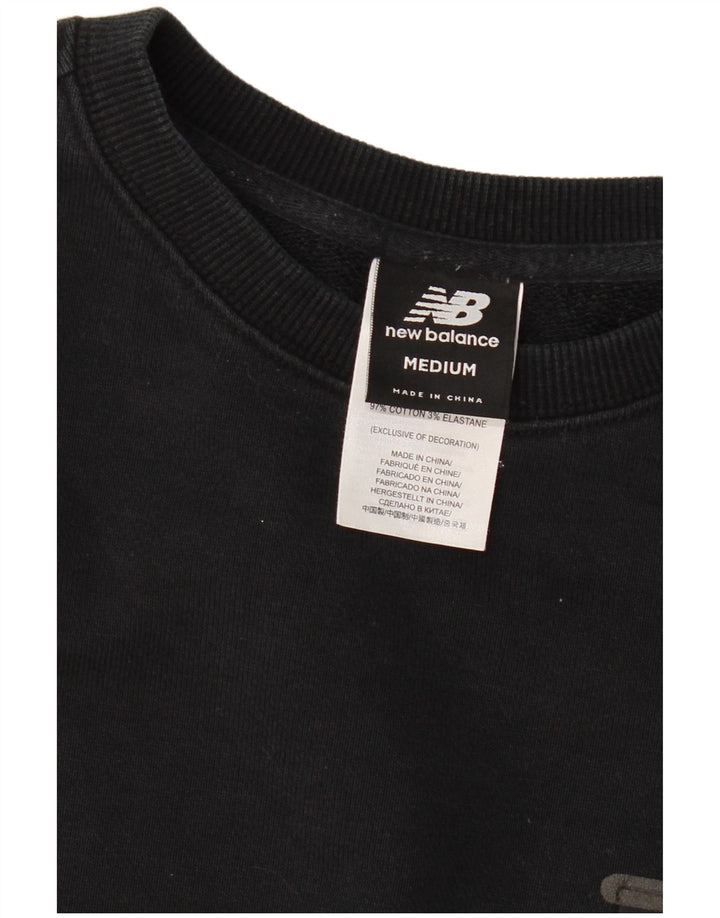 New Balance Hombre Sudadera Jumper Medium Negro Algodón