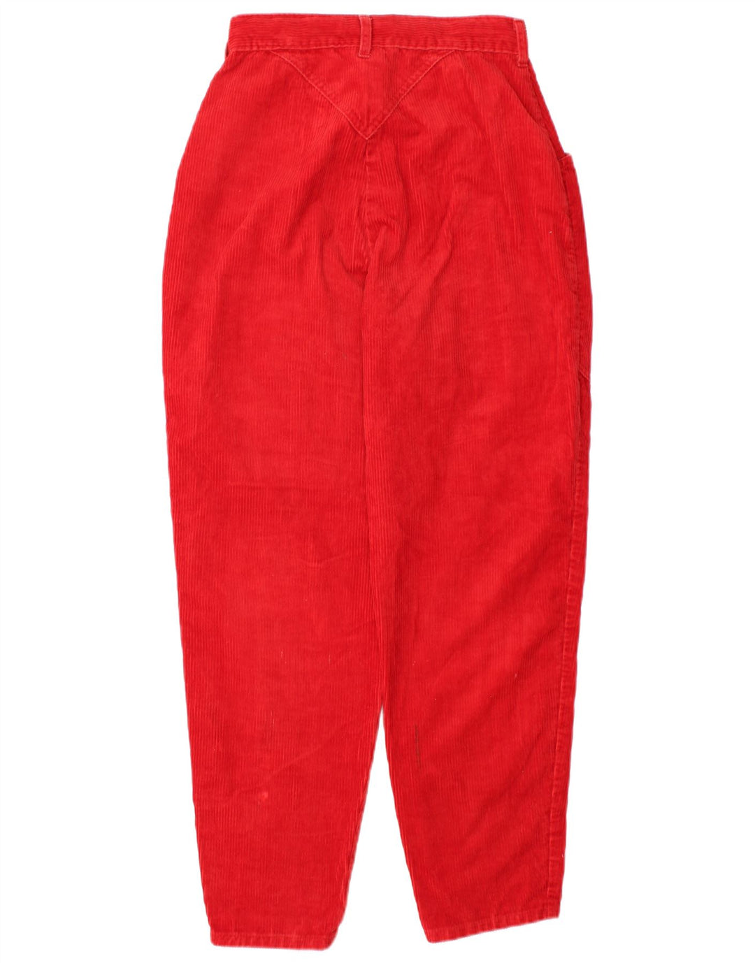 CALLE. BERNARD Pantalones de pana de cintura alta para mujer UK 12 Medium W24 L27 Rojo