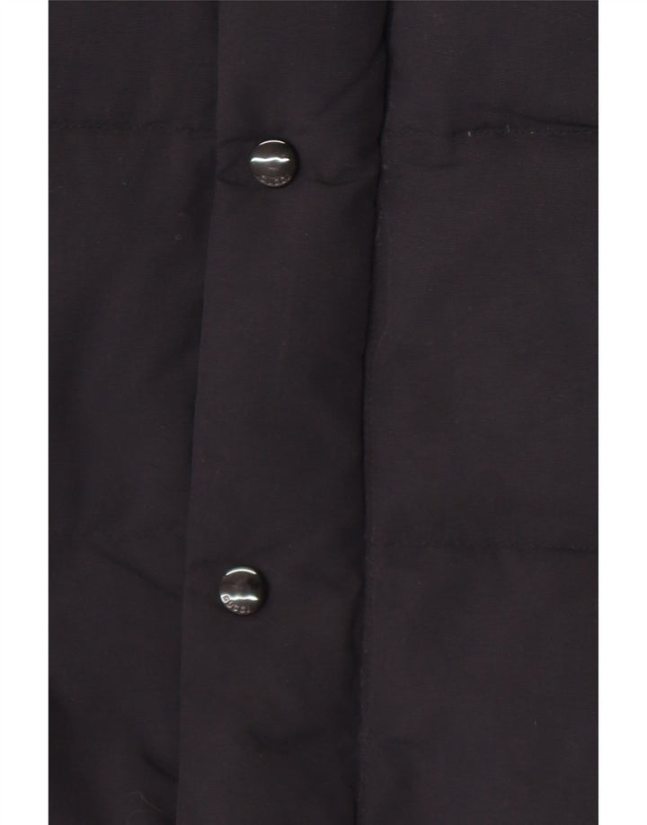 Gucci Abrigo acolchado con capucha y gráfico para hombre IT 46 Poliamida negra grande