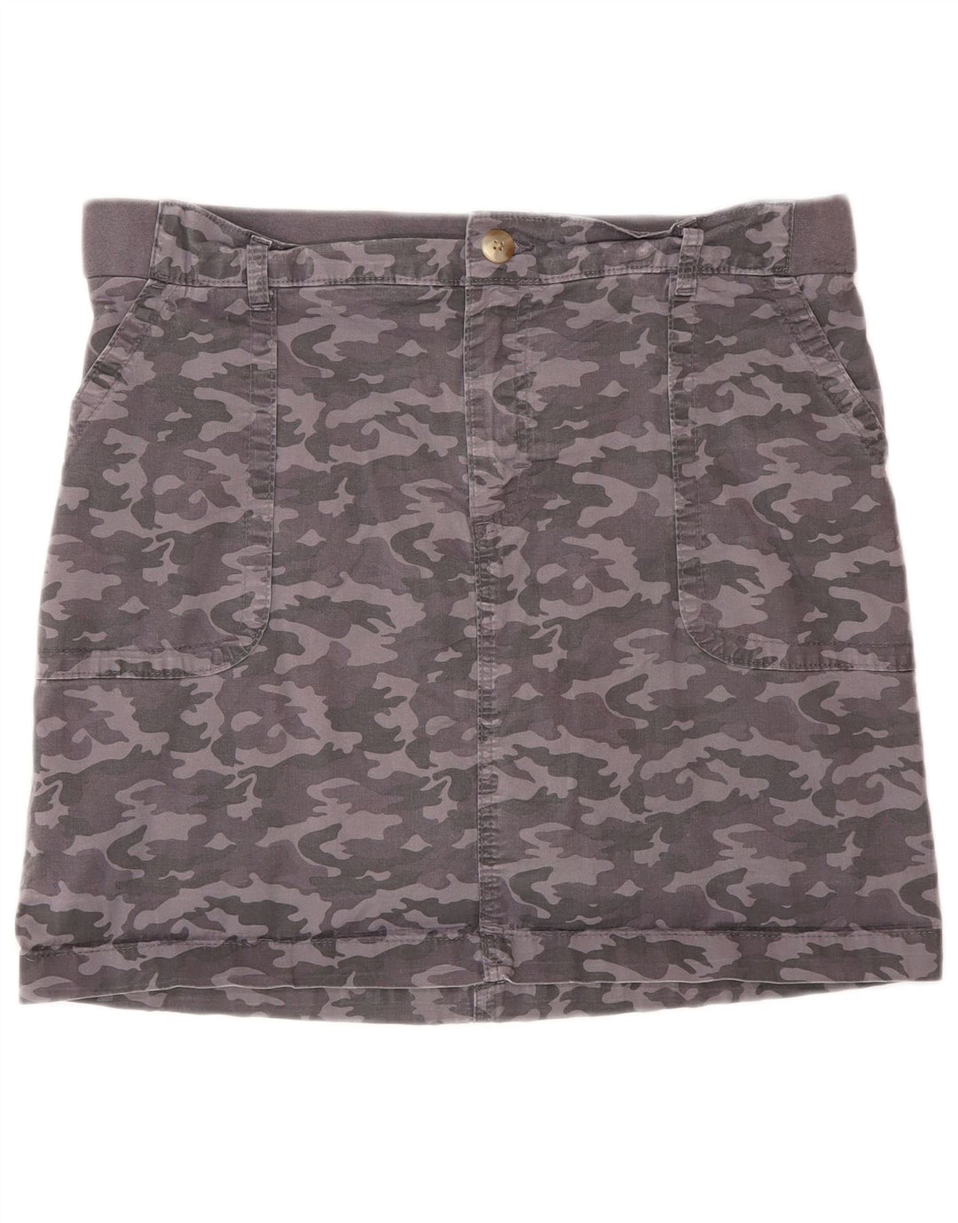 LEE Falda pantalón para mujer US 14 XL Gris Camuflaje Algodón