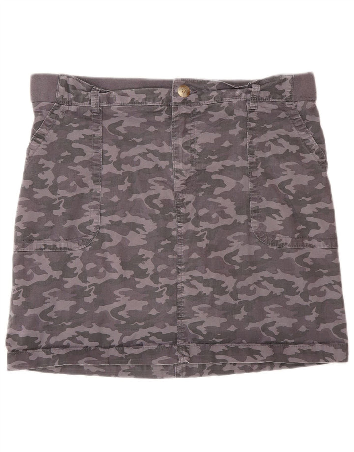LEE Falda pantalón para mujer US 14 XL Gris Camuflaje Algodón