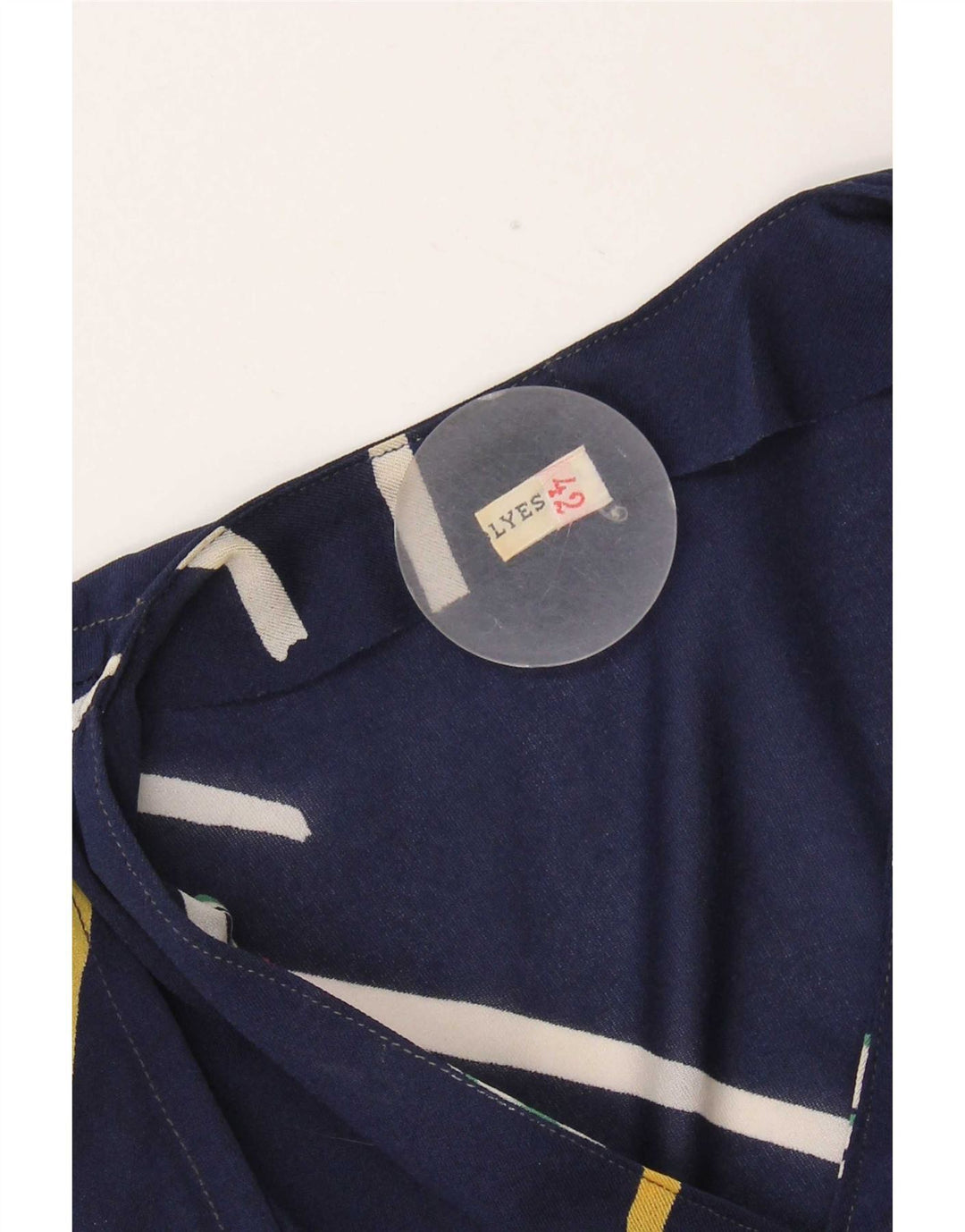 Vestido vintage para mujer IT 42 Poliéster a rayas azul marino medio