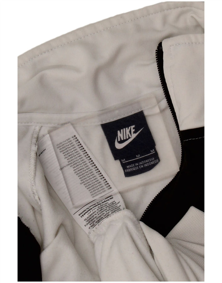 NIKE Chaqueta superior de chándal con gráfico para hombre Poliéster color block blanco mediano