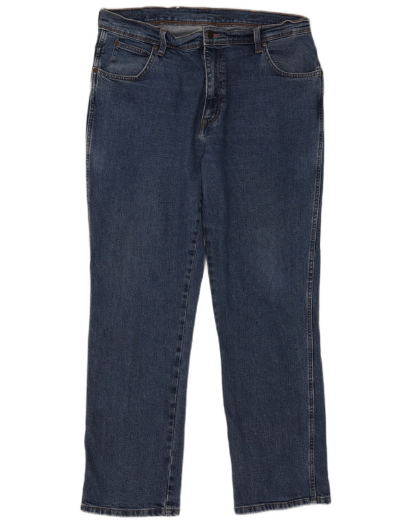 Wrangler Vaqueros Rectos De Corte Regular Para Hombre W38 L32 Algodón Azul