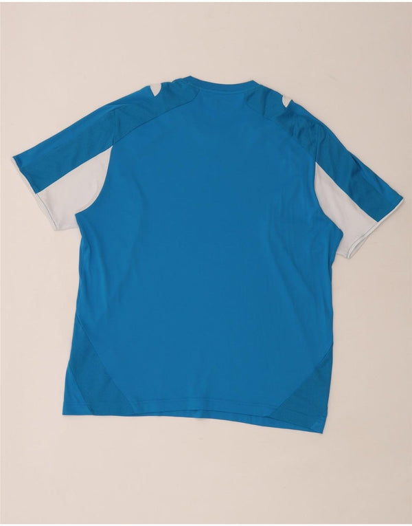 Lotto Camiseta para hombre Top 2XL Azul Colorblock Poliéster