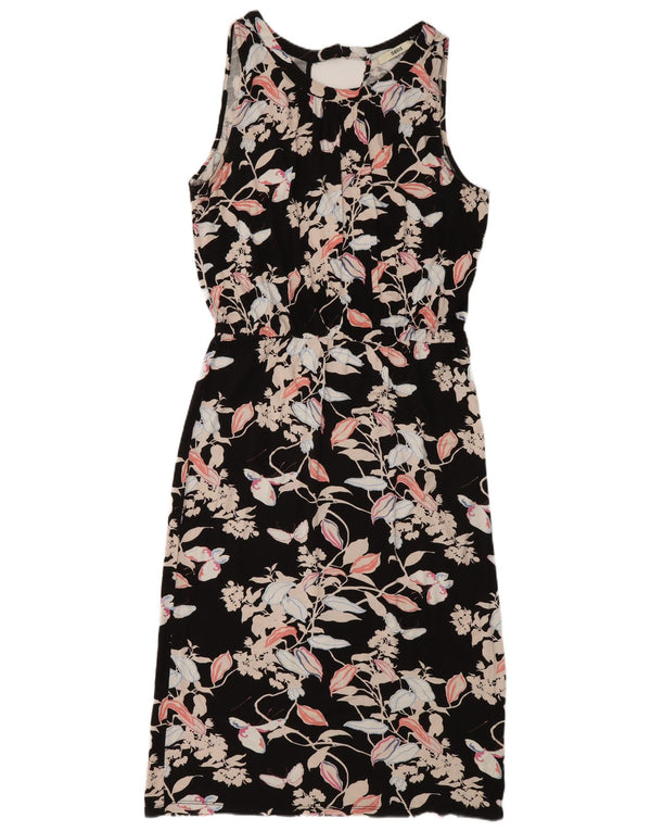 Oasis Vestido tubo sin mangas para mujer UK 42 Viscosa floral negra mediana