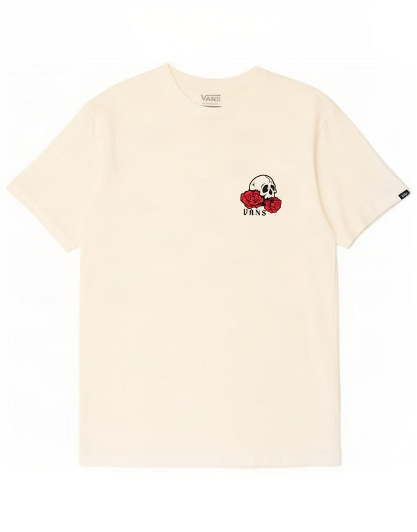 Camiseta con estampado clásico de Vans para hombre Top mediano de algodón blanco roto
