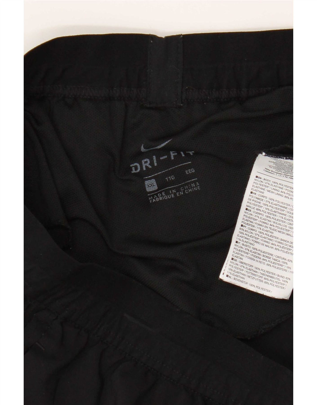 Nike - Pantalones cortos deportivos Dri Fit para mujer, talla 2XL, poliéster negro