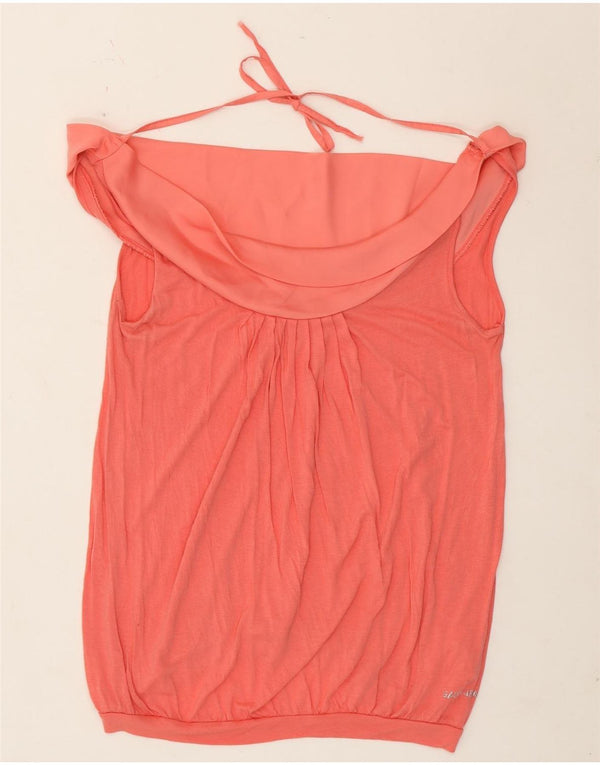 Gaudí Top sin mangas con hombros descubiertos para mujer UK 8 Small Viscosa rosa