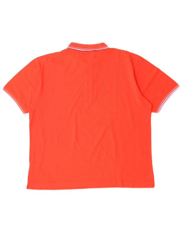 KAPPA Polo para hombre grande de algodón rojo