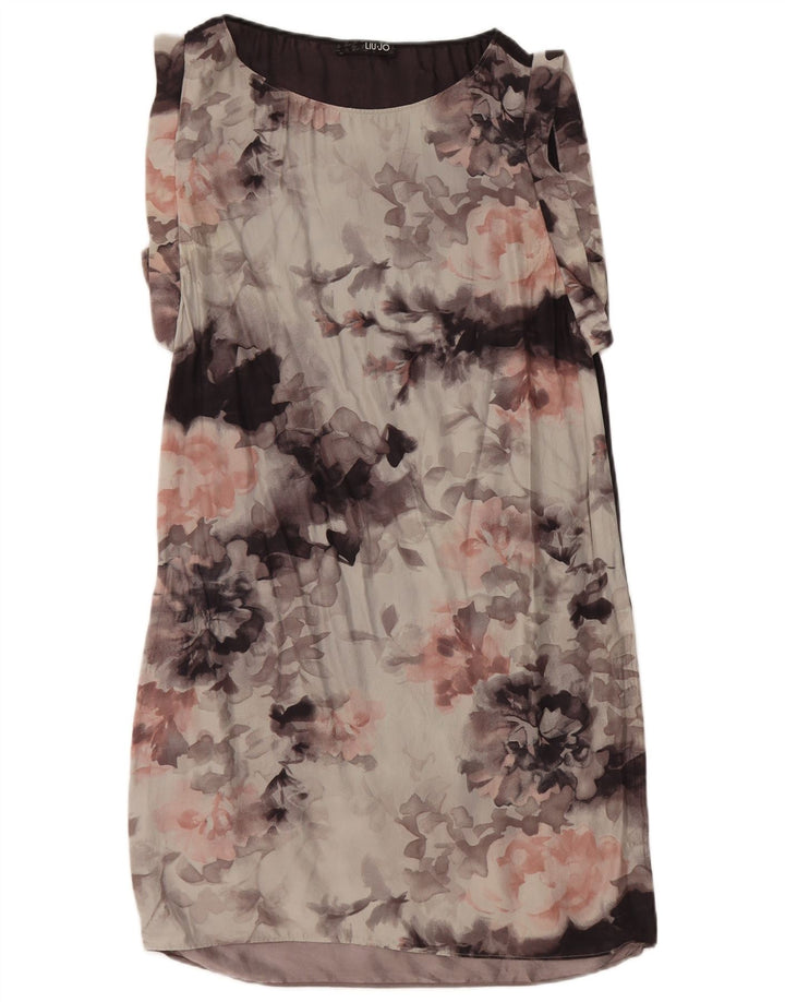Vestido recto sin mangas para mujer Liu Jo IT 42 Gris medio floral