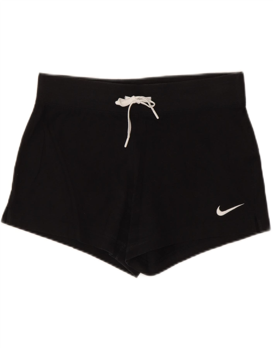 NIKE Pantalones cortos deportivos para mujer UK 10 Small Black Cotton