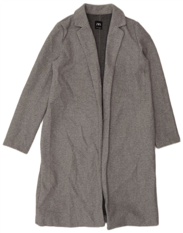 Zara Mujer Abrigo Abierto UK 10 Small Gris