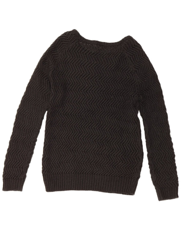 Roxy Jersey Transparente con Cuello Barco para Mujer UK 40 XL Acrílico Negro