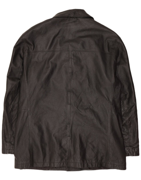 Route 66 Chaqueta de cuero para hombre UK 44 2XL Cuero negro