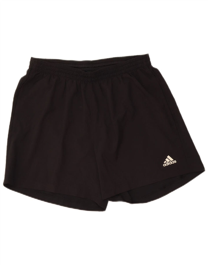 Adidas - Pantalones cortos deportivos Aeroready para hombre, tamaño grande, poliéster negro