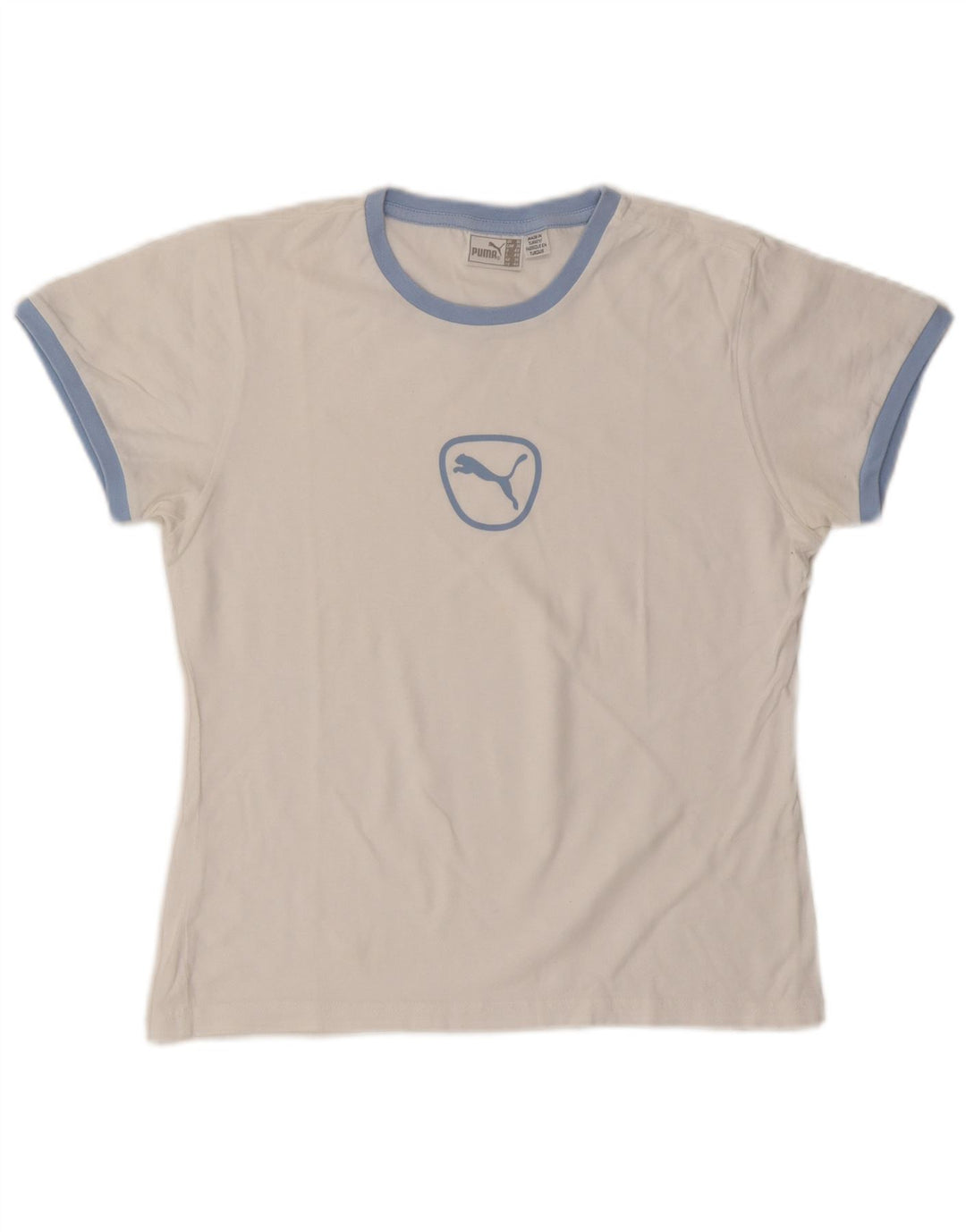 Puma Womens Graphic T-Shirt Top UK 14 Medium White