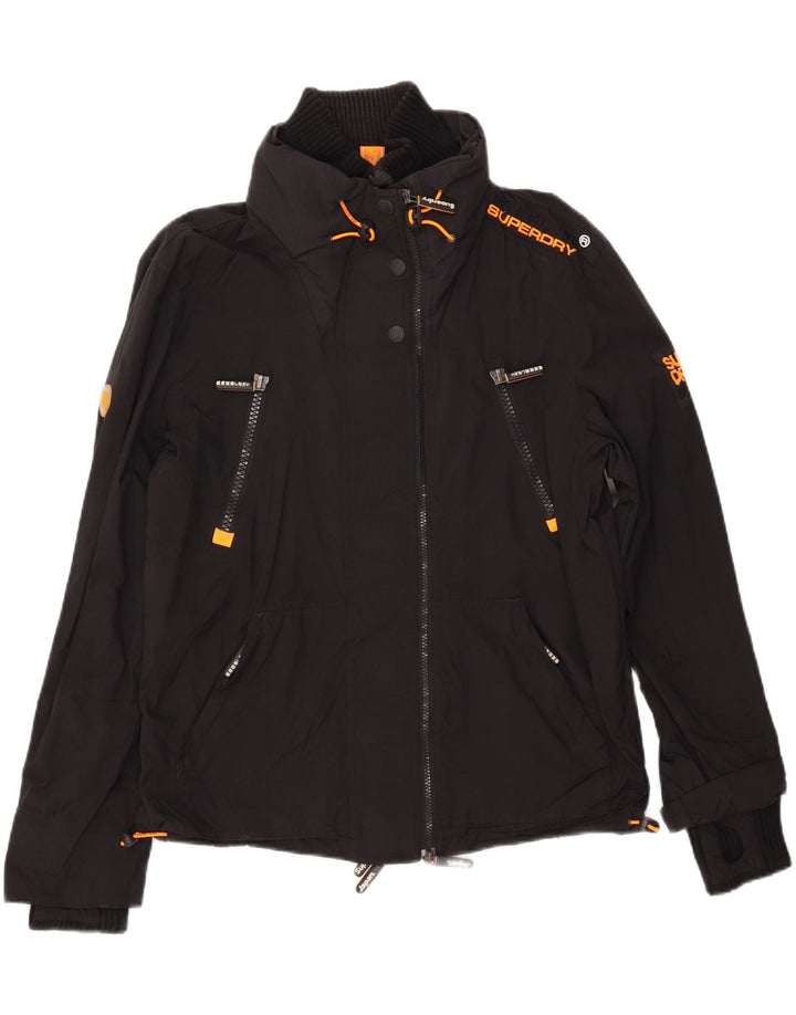 SUPERDRY Chaqueta cortavientos para mujer UK 46 Large Black Nylon