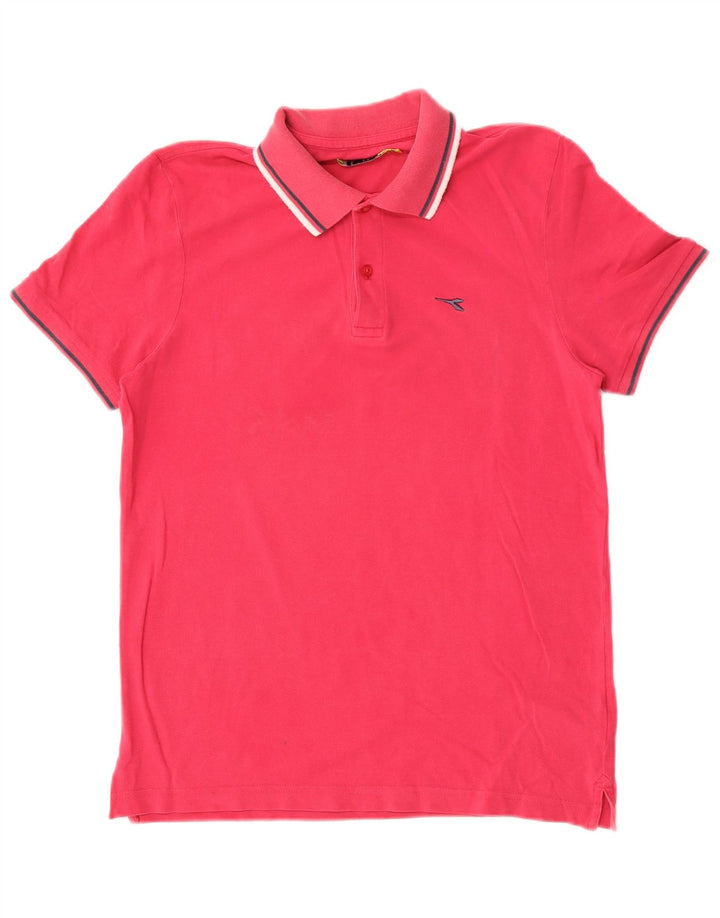 Polo Diadora Hombre Algodón Rosa Medio