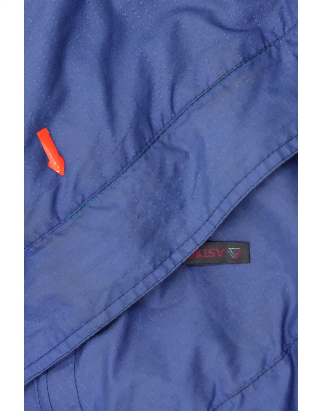 Vintage hombres gráfico pullover chaqueta de esquí Reino Unido 42 XL poliamida azul