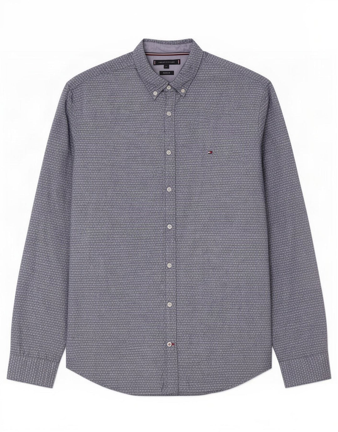 Camisa Tommy Hilfiger de corte regular para hombre de algodón con lunares azules grandes