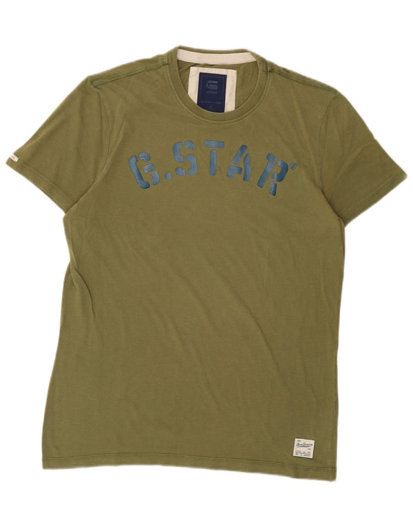 G-Star Hombre Camiseta Gráfica Top Medium Khaki Algodón