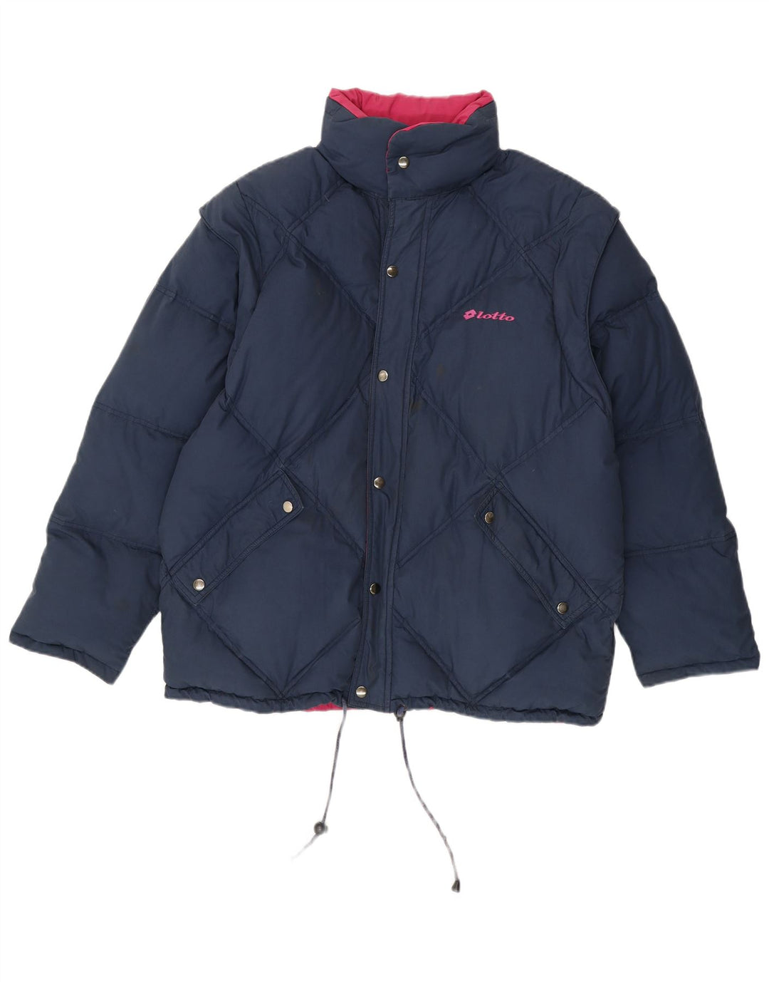 Lotto Chaqueta Acolchada Reversible para Hombre UK 36 Small Poliéster Azul Marino
