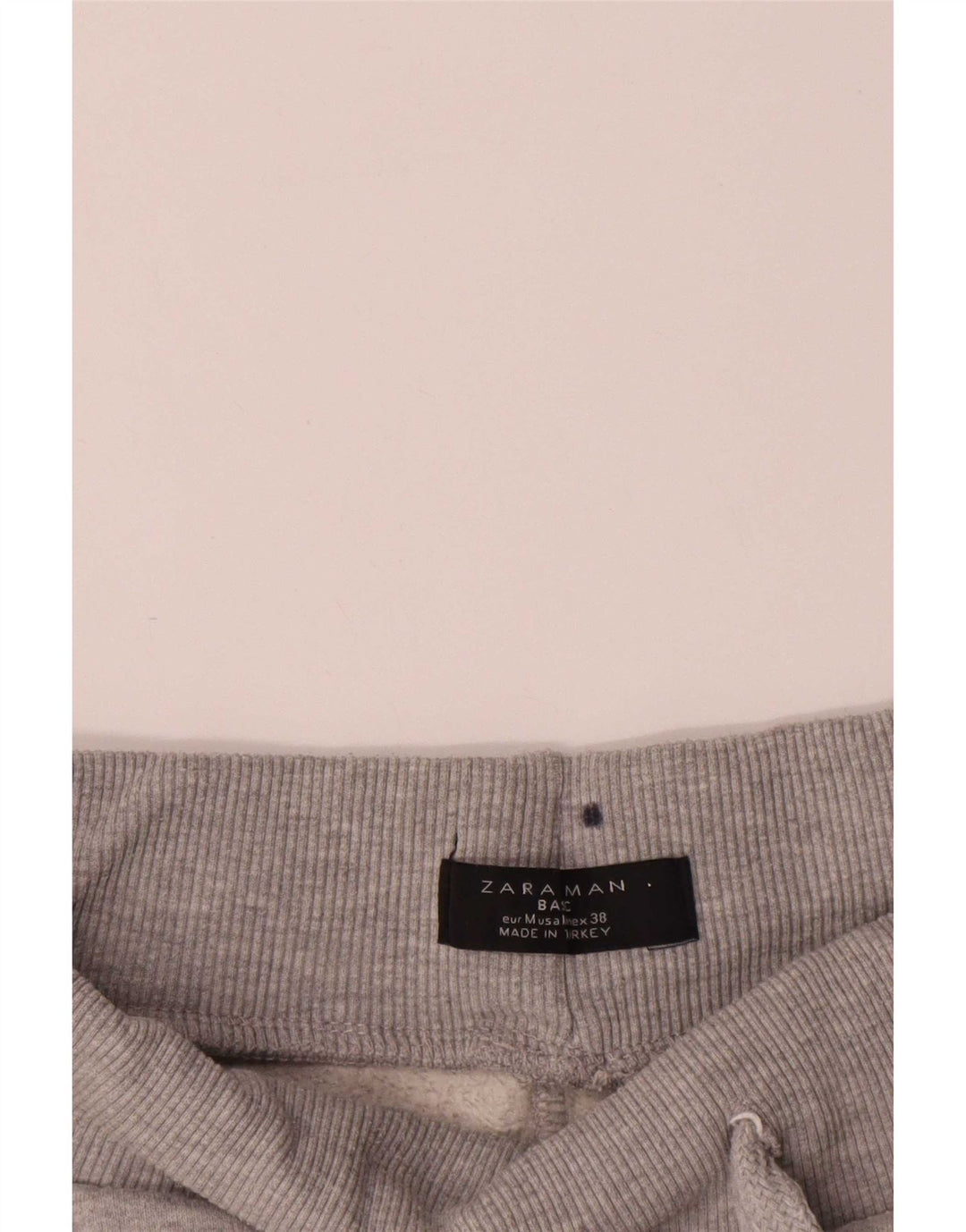 Zara Hombre Pantalón Chándal Algodón Gris Medio