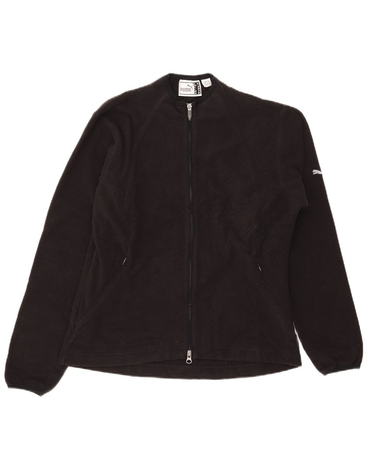 Puma Chaqueta polar para mujer UK 12 Mediana Negro Poliéster