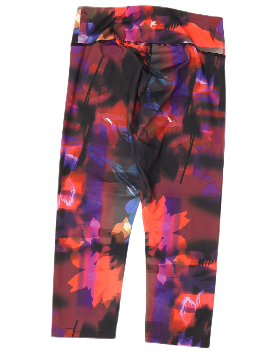 FILA Leggings Capri para Mujer UK 40 Grande Poliéster Floral Multicolor