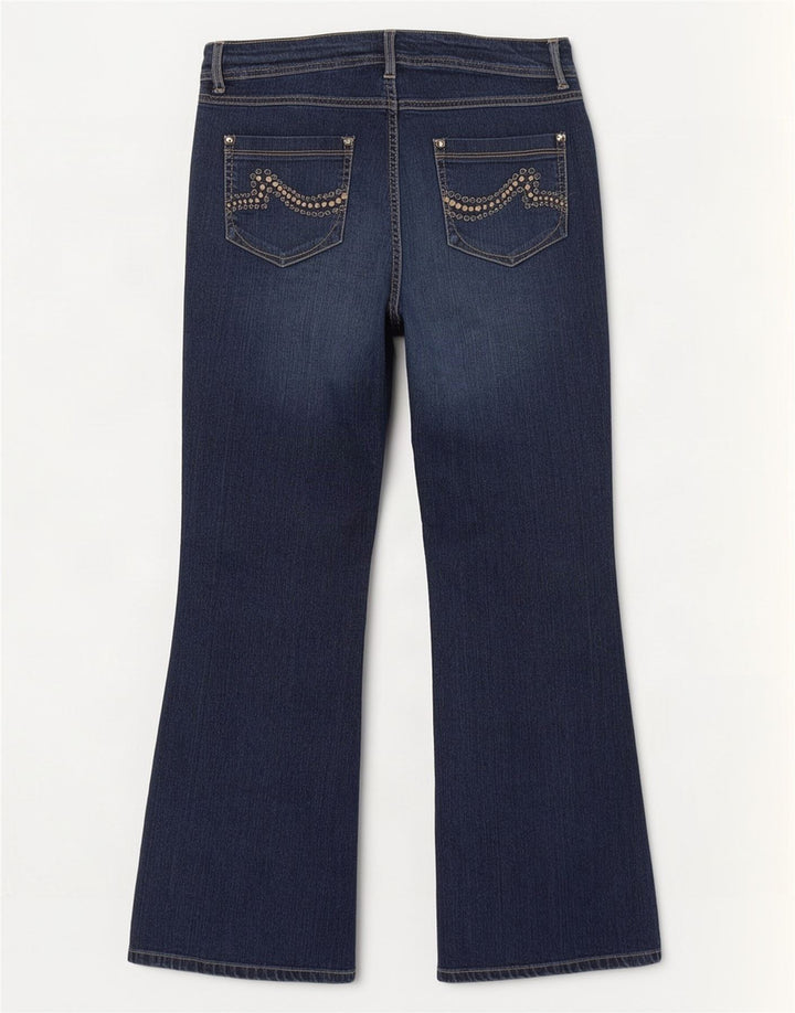 Marks & Spencer Vaqueros Bootcut para Mujer UK 40 Large W36 L30 Azul Marino