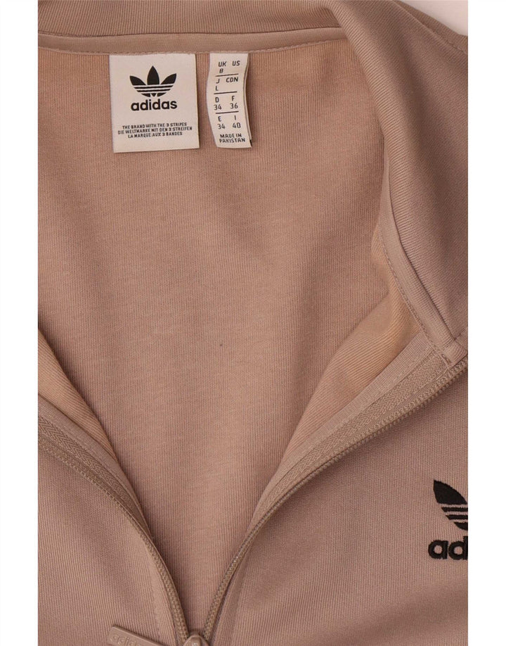 Adidas Chaqueta de chándal extragrande para mujer UK 8 Small Beige Poliéster