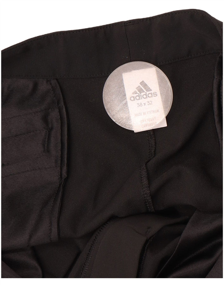 ADIDAS Pantalones chinos ajustados para hombre W38 L32 Negro