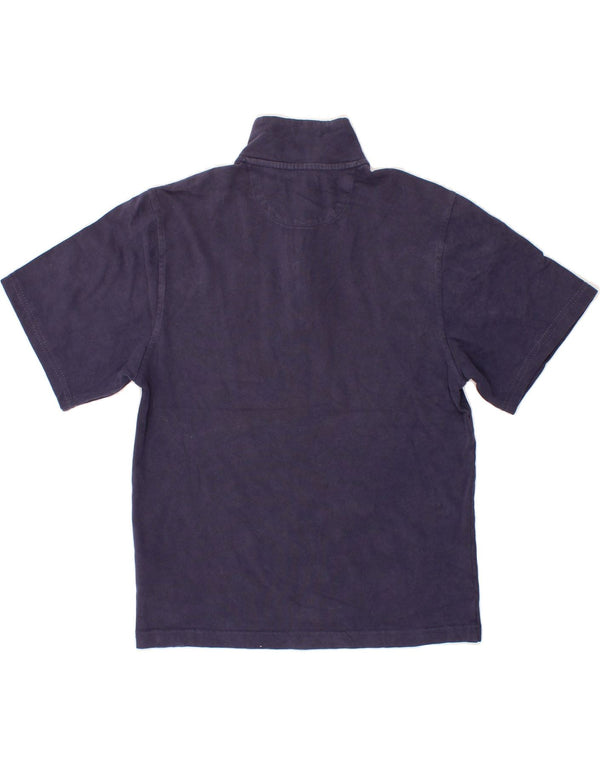 BROOKS BROTHERS Mens Zip Neck T-Shirt Top Small Navy Blue Cotton