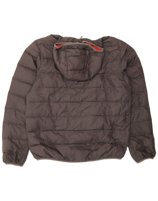 Jack Wolfskin Chaqueta acolchada con capucha para hombre UK 40/42 Poliéster gris grande