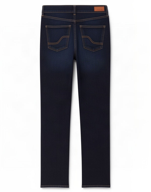 Vaqueros rectos para mujer Fat Face UK 12 Medium W30 L30 Azul marino Algodón