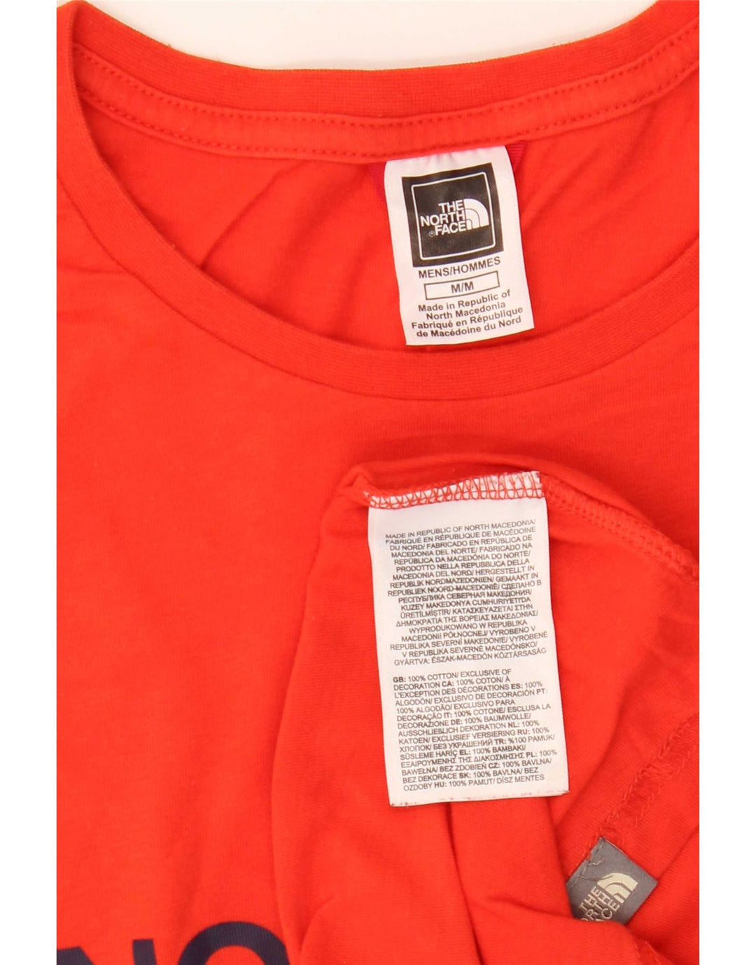 The North Face Camiseta gráfica para hombre Top Medium Red Cotton