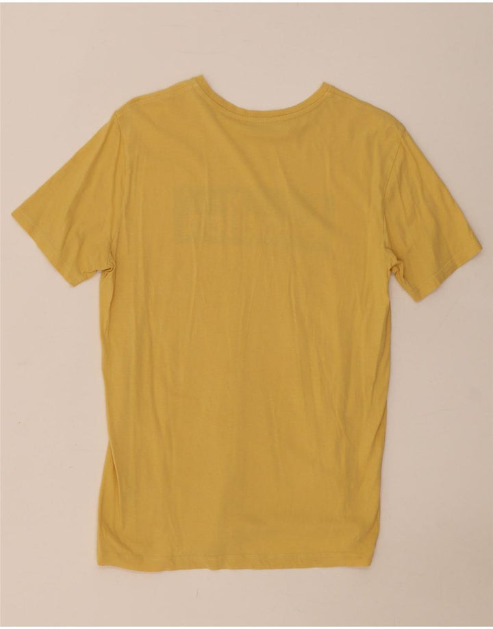 Benetton Camiseta Gráfica De Algodón Amarillo Medio