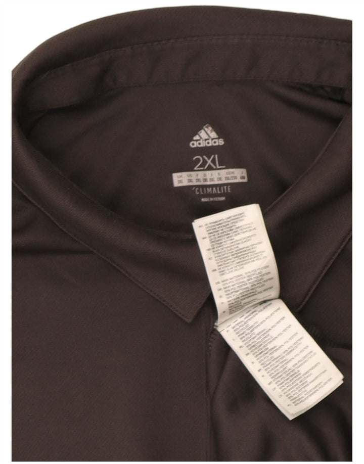Adidas Mens Climalite Polo Shirt 2XL Gris Poliéster